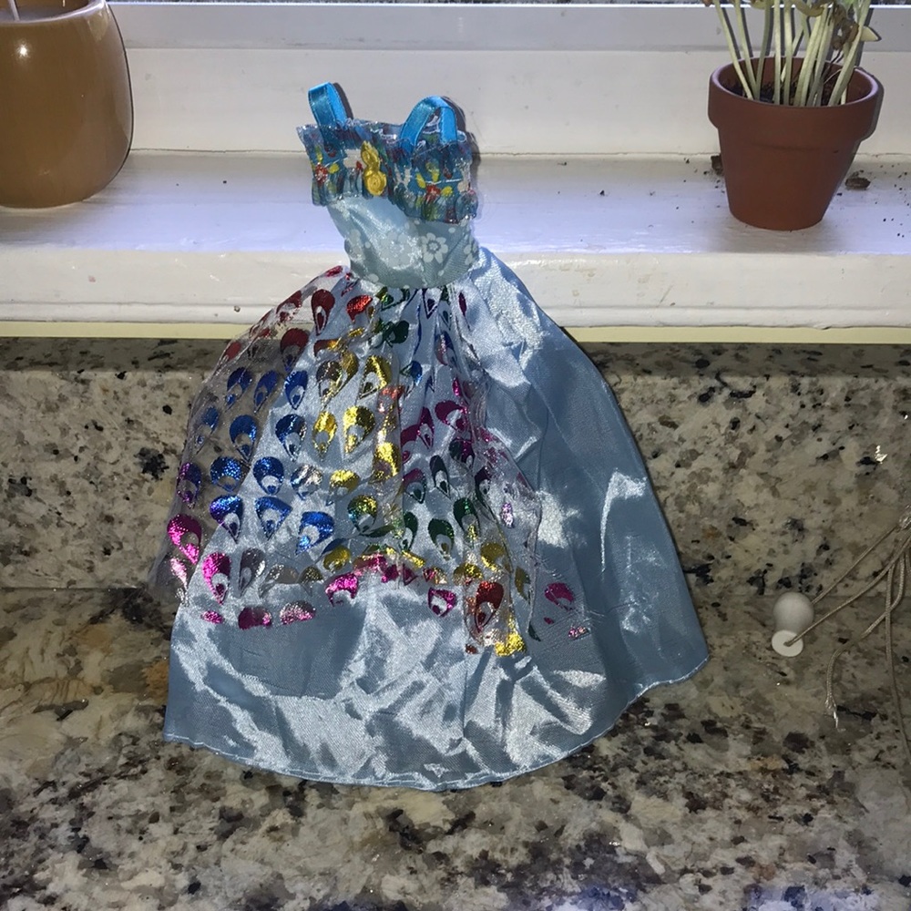 Aqua blue doll dress